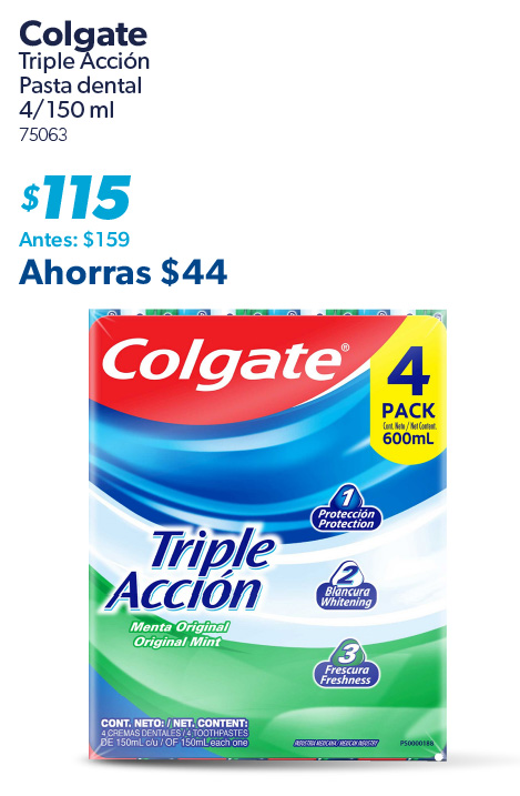 Pasta dental triple accion