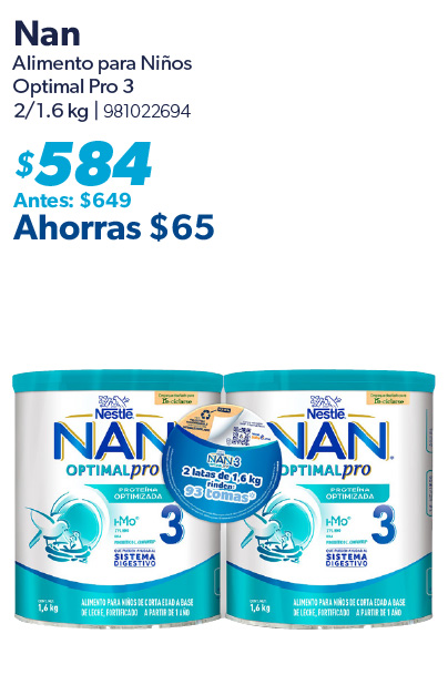 Alimento para ninos optimal pro 3