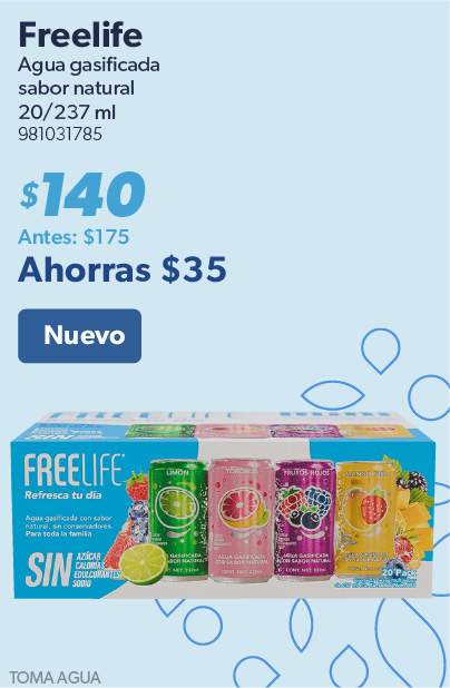 Agua gasificada sabor natural