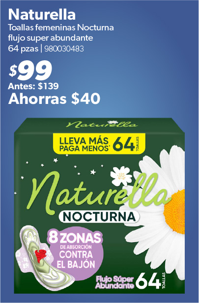 Toallas femeninas nocturnas