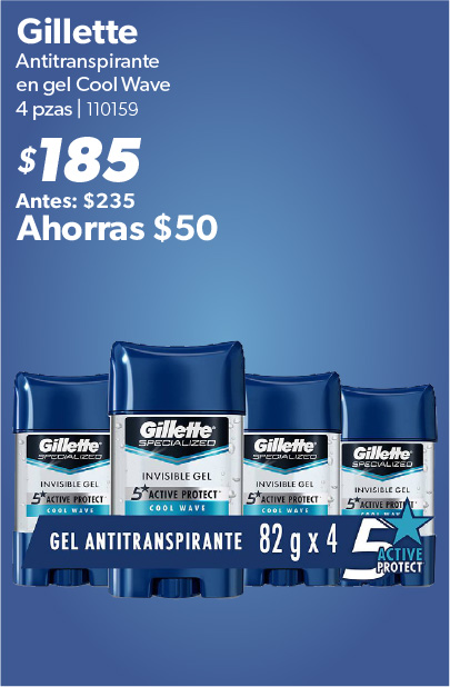 Antitranspirante en gel cool wave