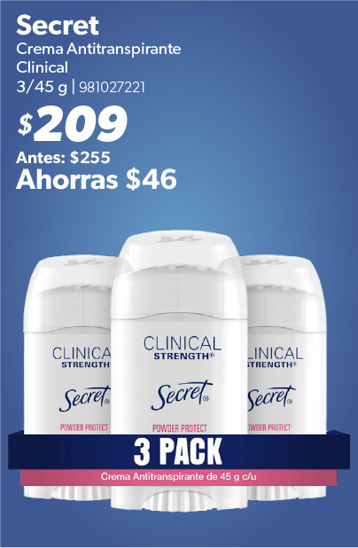 Crema antitranspirante clinical