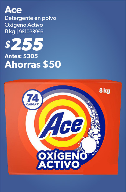 Detergente en polvo oxigeno activo