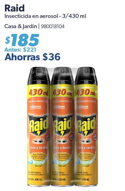 Insecticida en aerosol casa y jardin