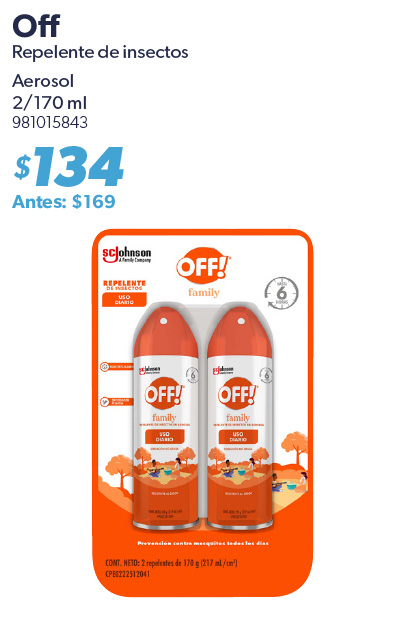 Repelente de insectos aerosol