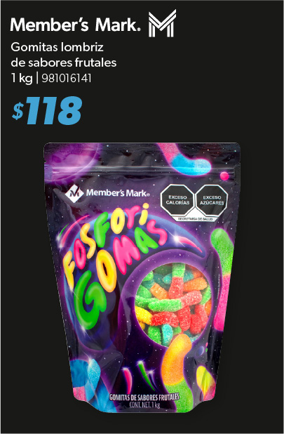 Gomitas de lombriz sabores frutales