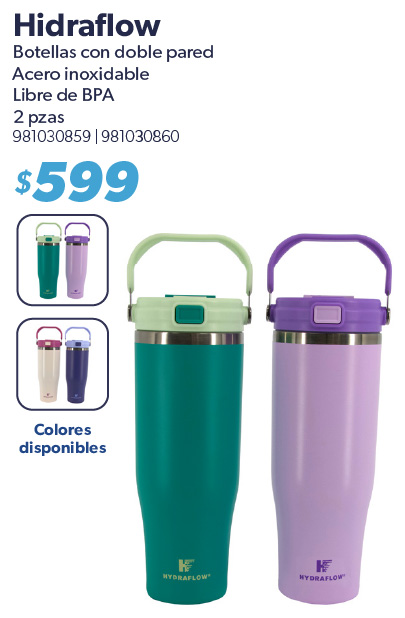 Botellas con doble pared acero