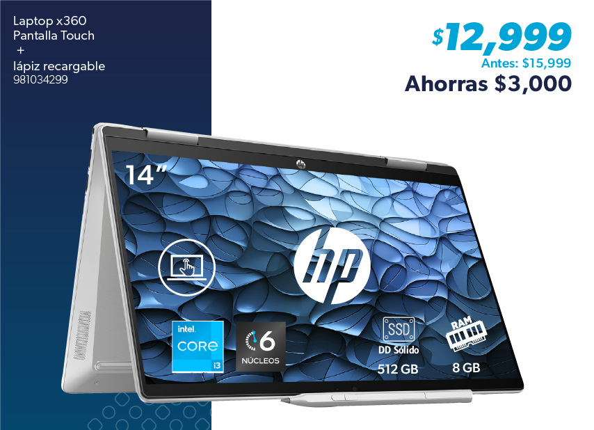 Laptop mas lapiz recargable