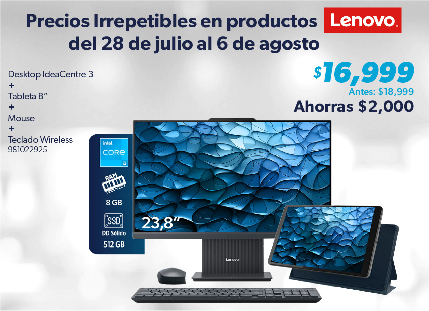 Desktop mas tableta mas mouse mas teclado