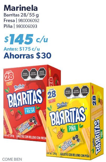 Barritas fresa pina