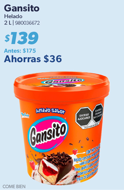 Helado sabor gansito