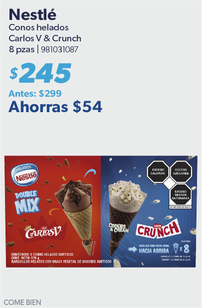 Conos helado Carlos V Crunch