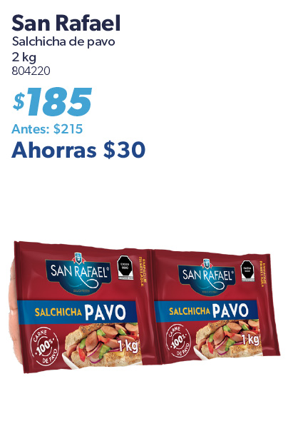 Salchicha de pavo