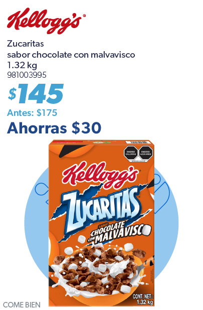 Zucaritas sabor chocolate con malvavisco