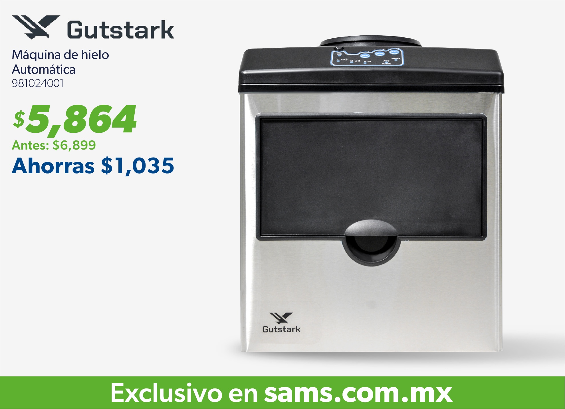 Maquina de hielo automatica