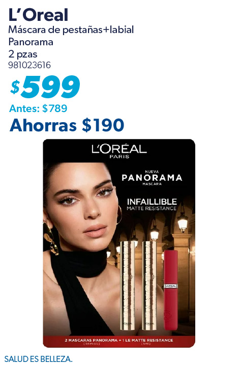Mascara de pestanas mas labial