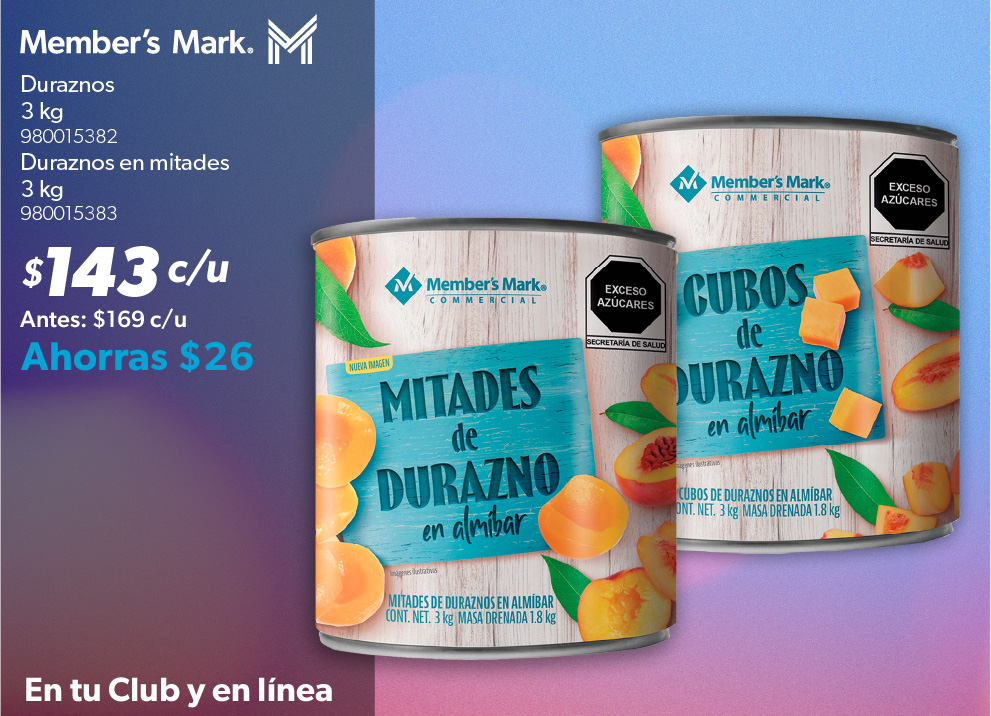 Duraznos mitades cubos