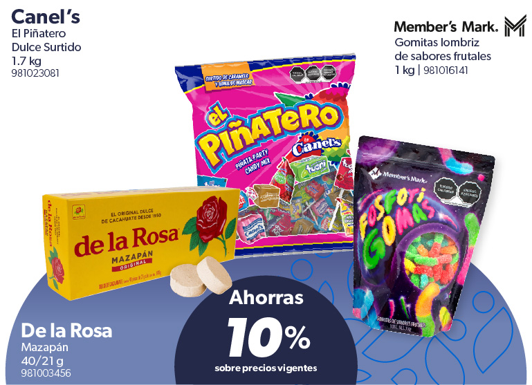 Dulce surtido mazapan gomitas lombriz
