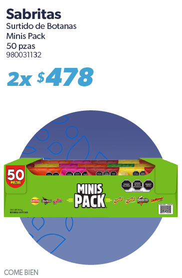 Surtido de botanas mini packs
