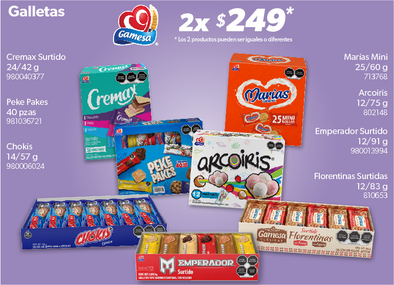 Galletas chokis marias arcoiris emperador