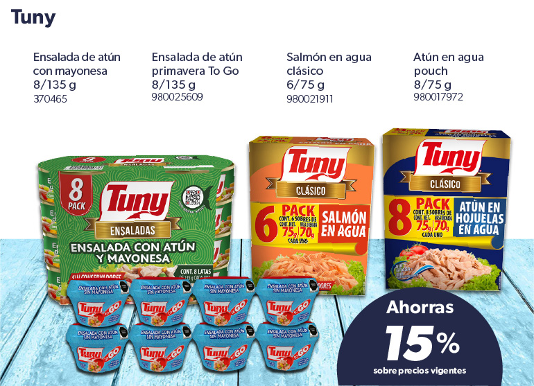 Ensalada de atun agua mayonesa pouch