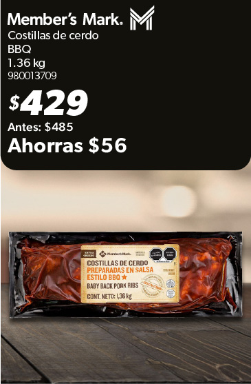 Costillas de cerdo bbq