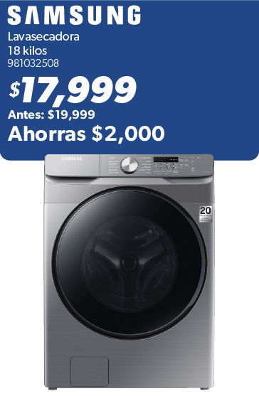 Lavasecadora 18 kilos