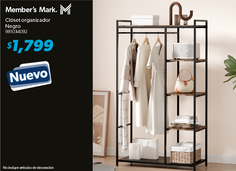 Closet organizador negro