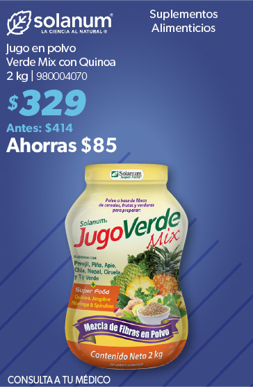 Jugo en polvo verde mix con quinoa