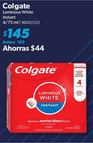 Pasta dental luminous white