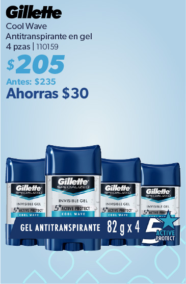 Antitranspirante en gel cool wave