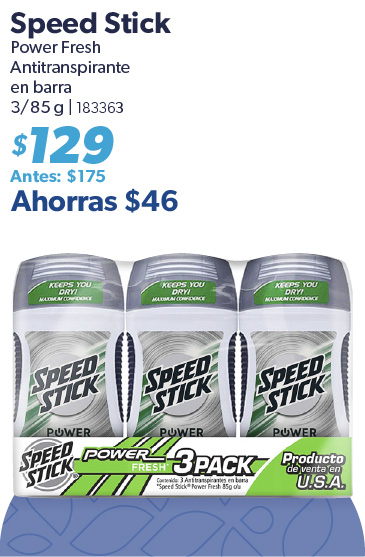 Antitranspirante en barra power fresh