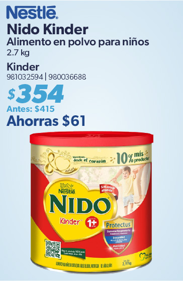 Alimento en polvo para ninos kinder