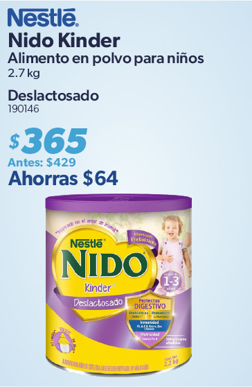 Alimento en polvo para ninos deslactosado