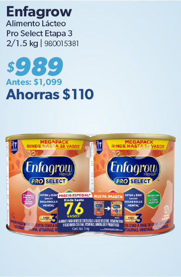 Alimento lacteo pro select etapa 3
