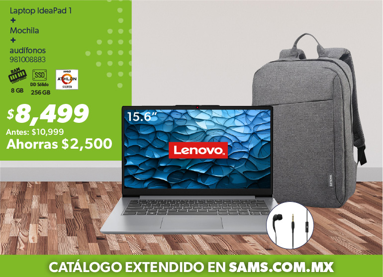 Laptop mas mochila mas audifonos