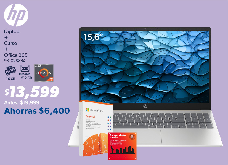 Laptop mas curso mas office 365