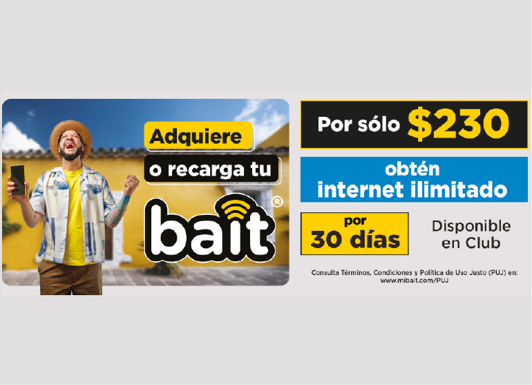 Adquiere o recarga tu Bait