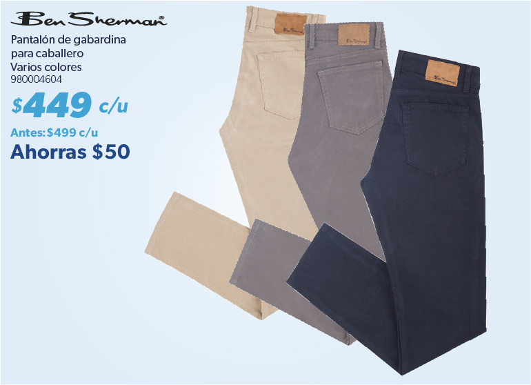 Pantalon de gabardina para caballero