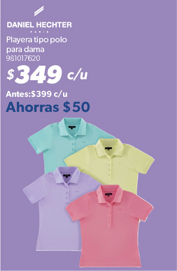 Playera tipo polo para dama