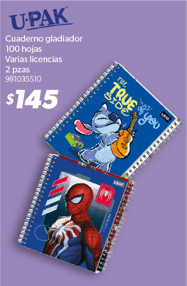 Cuaderno gladiador 100 hojas