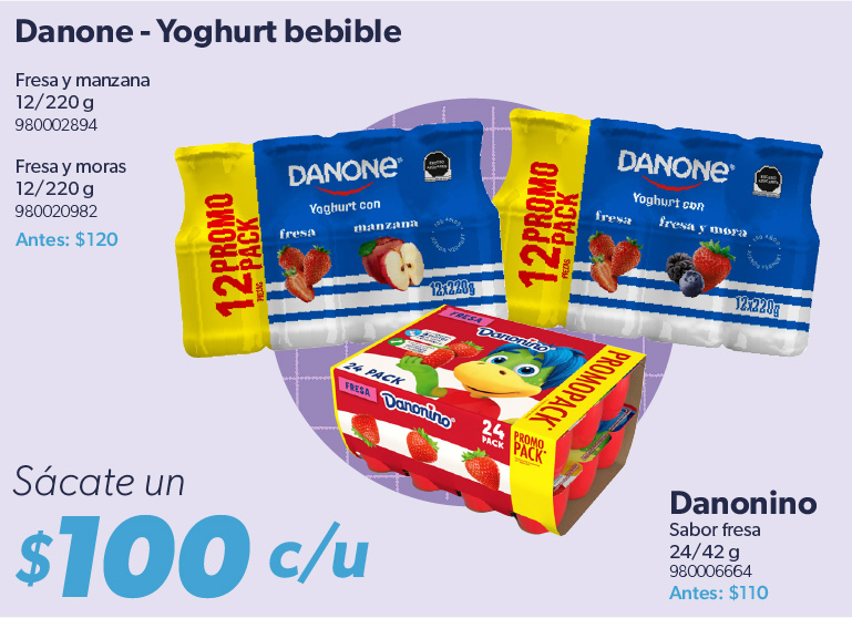 Yoghurt bebible fresa manzana moras