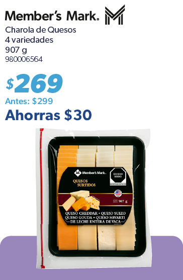 Charola de quesos 4 variedades
