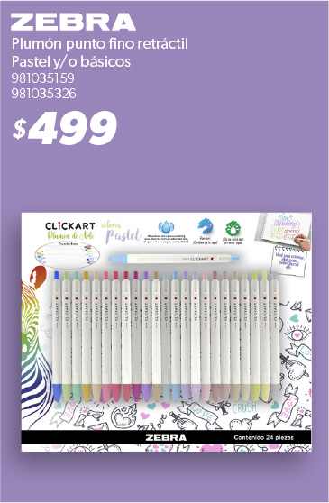 Plumon punto fino retractil pastel