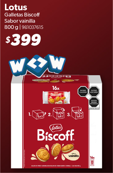 Galletas biscoff sabor vainilla