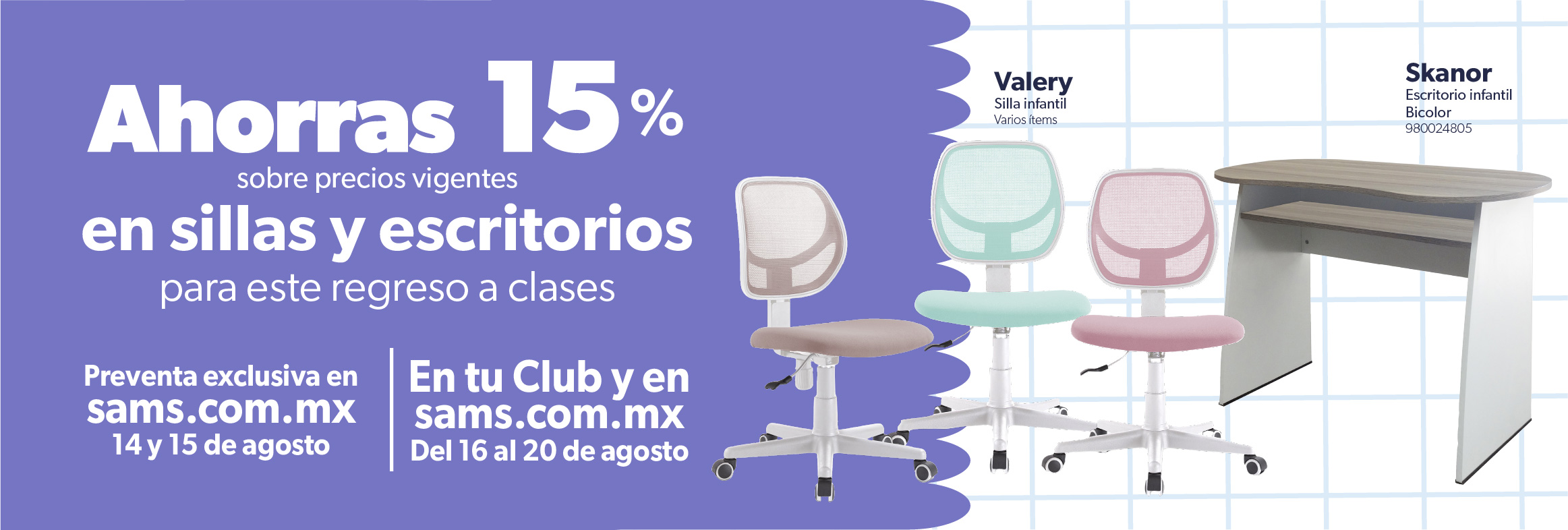 En sillas y escritorios
