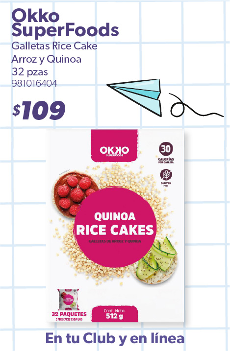 Galleta rice cake arroz y quinoa