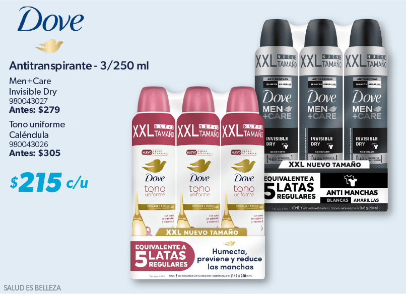 Antitranspirante men care tono uniforme