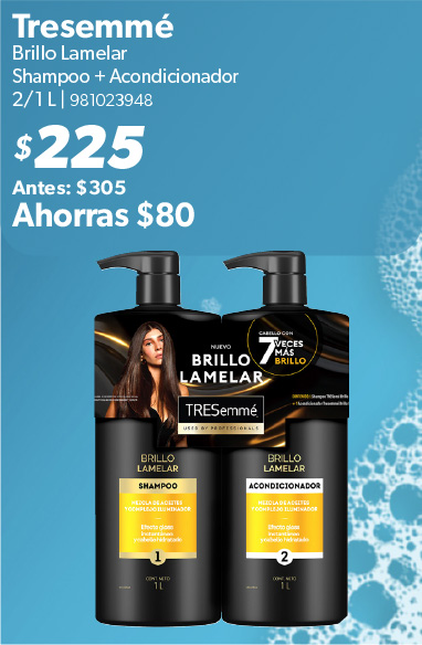 Shampoo y acondicionador brillo