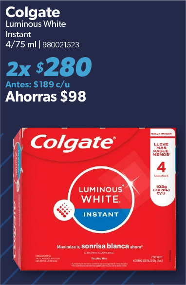 Pasta dental luminous white